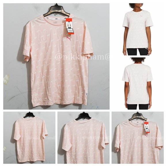 Puma Tops - Puma Ladies' Boyfriend Logo Tee  in PInk